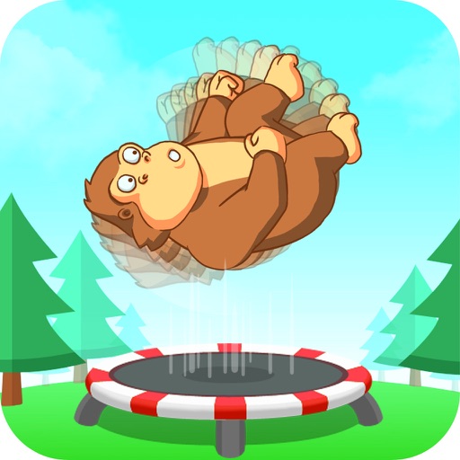Backflip Trampoline Kong Madness: Hop Hop Hop Donkey Man Jump iOS App