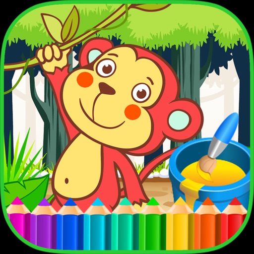 Monkey Crazy Coloring Books icon