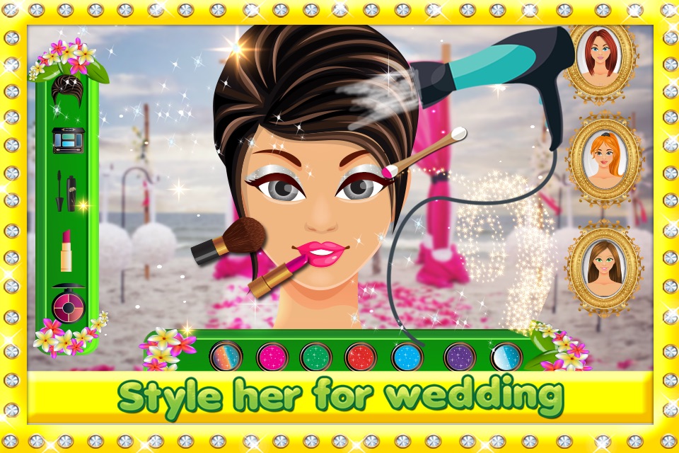 Wedding Salon Dress up-Free Fashion design game for girls,kids,brides,grooms & teens screenshot 3