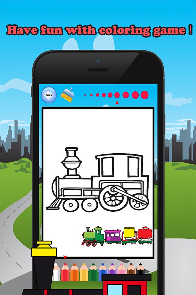 Train Friends Coloring Book for children age 1-10: Games free for Learn to use finger to drawing or coloring with each coloring pages screenshot 4