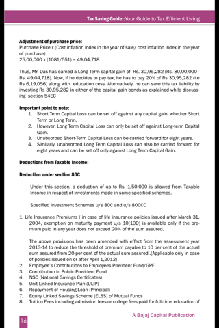 Bajaj Capital Tax Planning Guide screenshot 4