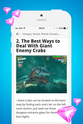Free Cheats for Hungry Shark World - Include Gems Guide, Gameplay screenshot 4