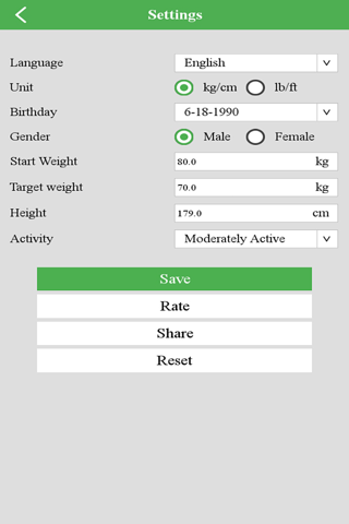 BMI, body, weight Tracker screenshot 3