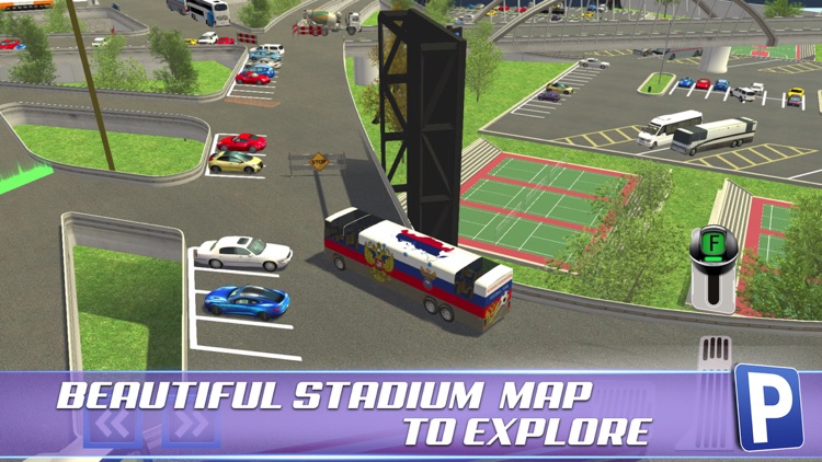 Soccer Stadium Sports Car & Bus Parking Simulator 3D Driving Sim screenshot-4