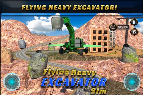 Flying Heavy Excavator Sim screenshot 4