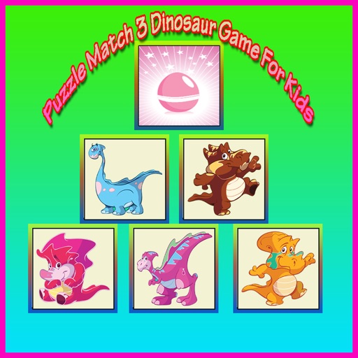 Puzzle Match 3 Dinosaur Game For Kids Icon