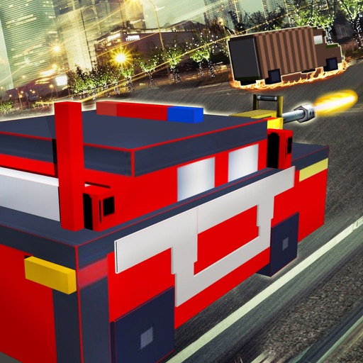 Blocky Road Fury - Free Car racing & shooting Game Icon