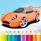 Sport Car Racing Coloring Book for kids