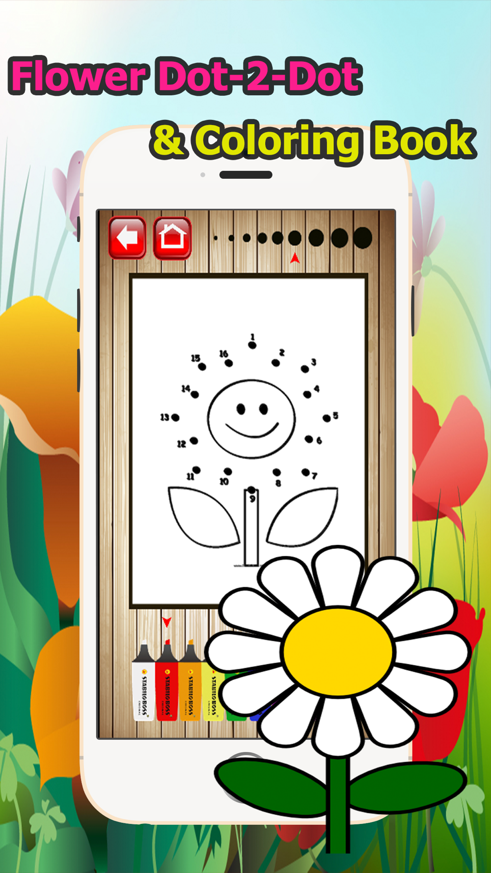 Flower Dot To Dot Coloring Book For Kids Grade 1 6 Connect Dots Coloring Pages Preschool Learning Games Free Download App For Iphone Steprimo Com