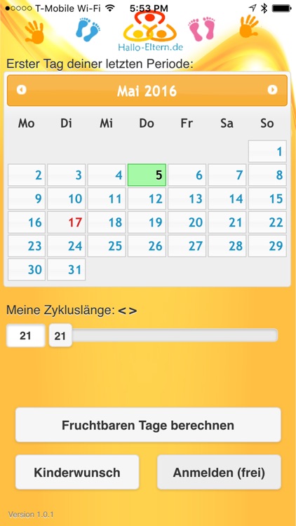 Hallo-Eltern.de Eisprungkalender App