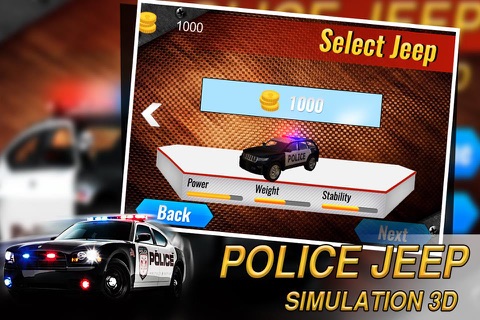 Police Jeep 3D Simulation screenshot 2