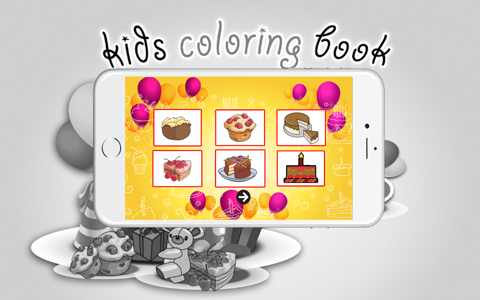 Coloring book (Cake) : Coloring Pages & Learning Educational Games For Kids Free! screenshot 2