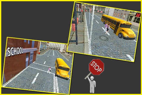 School Bus Driver Sim 3D 2016 screenshot 3