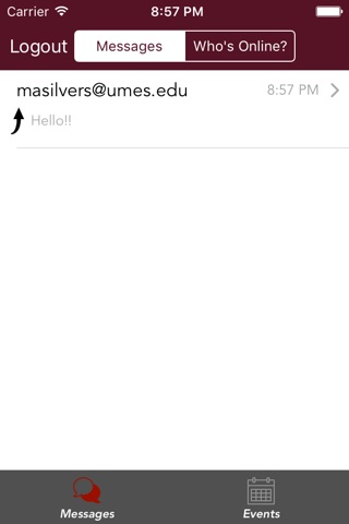 UMES Chat screenshot 2