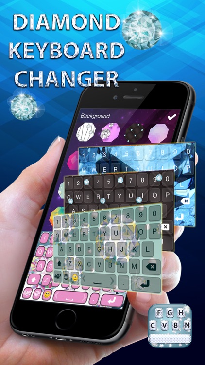 Diamond Keyboard Changer – Shiny Skins and Themes with Glitter Color Text Font.s