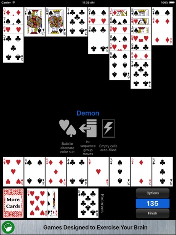 Demon Solitaire - Two Deck Canfield screenshot 4