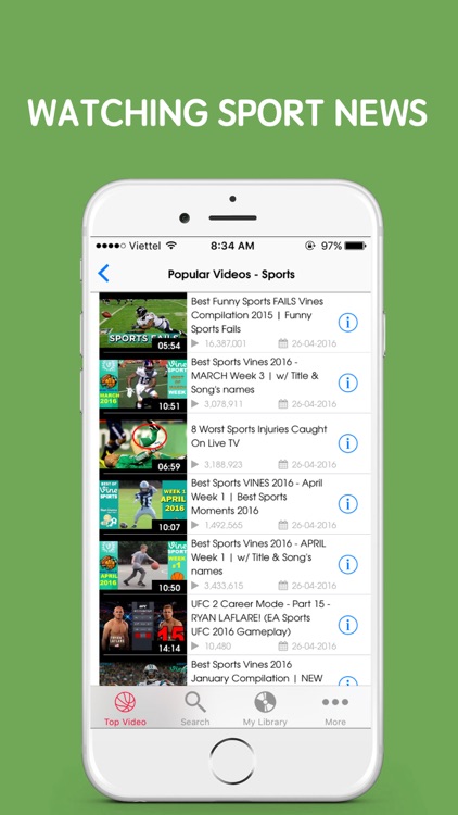 iSport video player for Youtube - watch sport videos news everyday