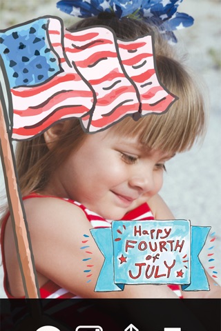 4th Of July Pro - Independence Day Everyday Watercolor Stickers Editor screenshot 4