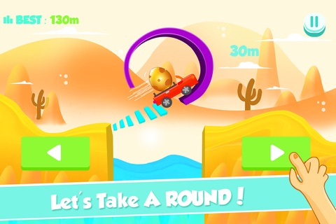 Tiny Car on Risky Road Adventure - Don't Fall the Big Golden Egg screenshot 3