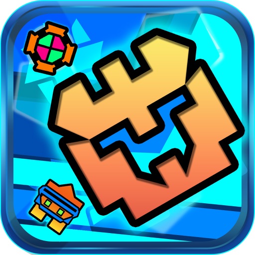 Geometry War - Snake slither run on the color square io dash iOS App