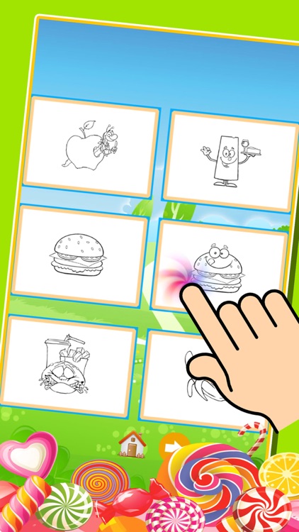 Food Coloring Book Kids Painting Free Printable Coloring Pages screenshot-4