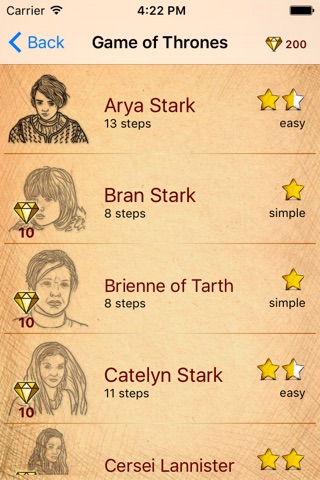 Easy Draw Game of Thrones version screenshot 2