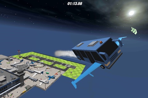 Airport Blocky Bus Flying Simulator: Extreme Air Stunts Pilot Sky Driving 3D Game screenshot 3