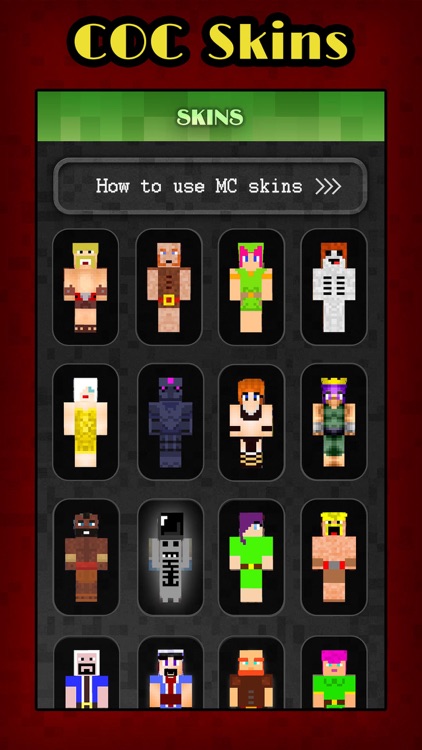 COC Skins Booth Pro - Pixel Art of Clash of Clans Characters for MineCraft Pocket Edition