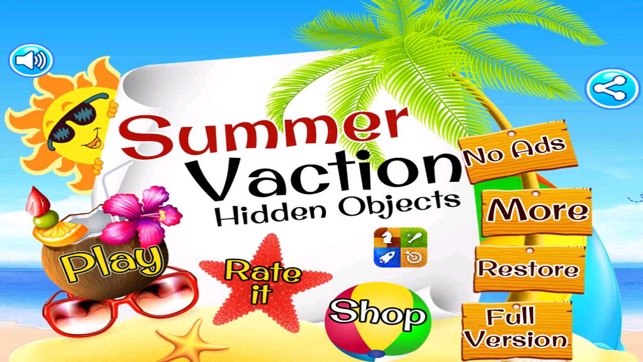 Summer Vacation Hidden Objects