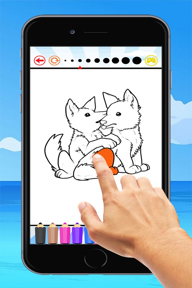The Wolf Coloring Book: Learn to color and draw a wolf, hyena and more, Free games for children screenshot 2