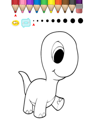 Kids Coloring Book - Cute Cartoon Dinosaur Hinoki screenshot 3