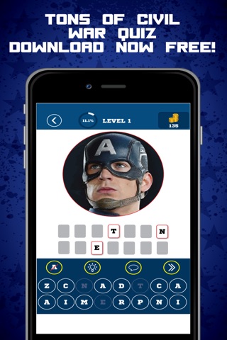 All Star Movie Quiz - Civil War Captain America Edition Marvel and DC Trivia Game 2k16 screenshot 2