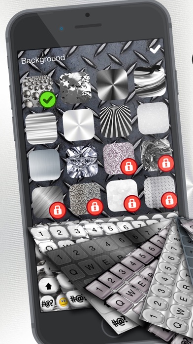 Silver Keyboard Themes Free – Luxury Keyboards with Fancy New Emoji.s, Fonts and Backgrounds 1.0 IOS -