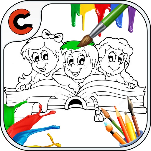 kids coloring book - coloring pages for kids icon