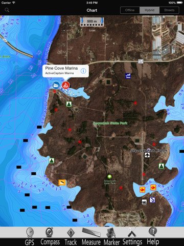 Hudson lake Nautical Chart Pro screenshot 3