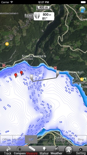 Thunersee und Brienzersee GPS Navi Karte für bootfahren ange(圖1)-速報App