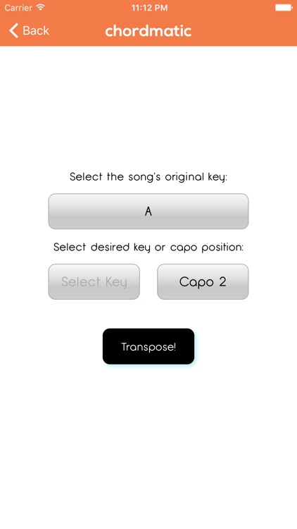 chordmatic - chord transposer to transpose chords on your phone!