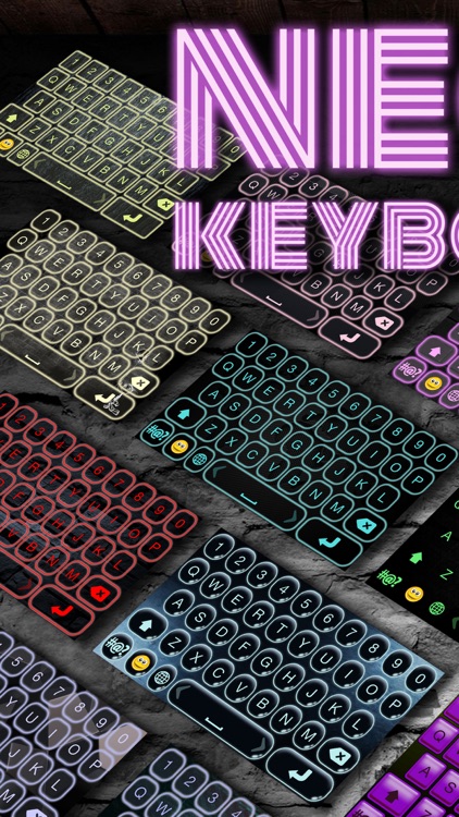 Neon LED Keyboard Themes – Electric Color Keyboards with Glow Backgrounds, Emoji and Fonts