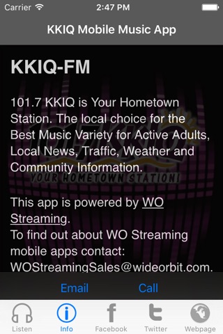 KKIQ Mobile Music App screenshot 2