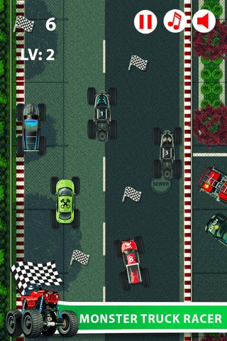 Monster truck speed racer - Cool speedway heavy cars driving simulator games for little kids screenshot 3