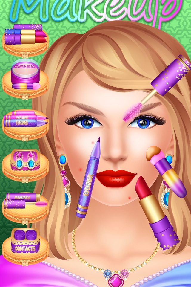 Celebrity Fashion Makeover Salon - Spa Kids Games screenshot 4