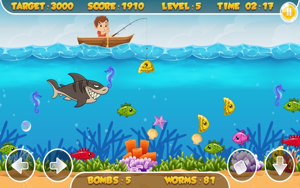 钓鱼小游戏: 鱼泡泡海底世界 screenshot 2