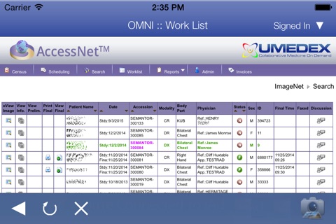 UMEDEX OMNI AccessNet screenshot 3