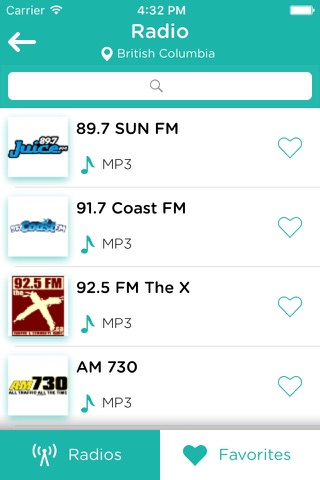 Canada Radios: Listen live canadian stations radio, news AM & FM online screenshot 2