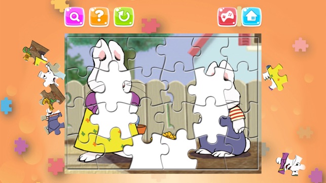 動畫片 難題 -  拼圖箱體為 Max & Ruby - 兒童幼兒及幼教學習遊戲