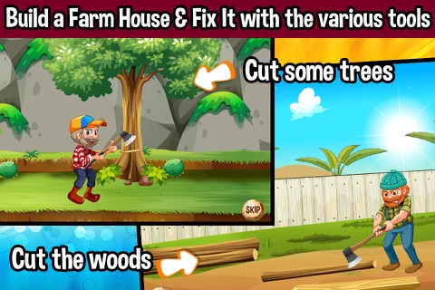 Farm House Builder - Build a Village Farm Town! screenshot 2