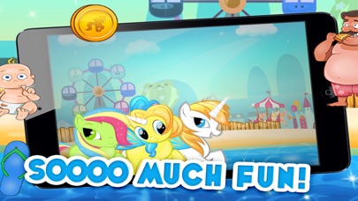 Flying Unicorn Beach Attack - Cute Unicorn Free Game for iPhone and iPad 1.2.1 IOS -