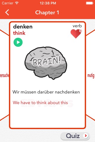 German Vocabulary Trainer - Flashcards - Learn German Easily screenshot 3