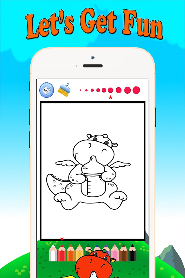 Dragon Paint and Coloring Book: Learning skill best of fun games free for kids screenshot 3