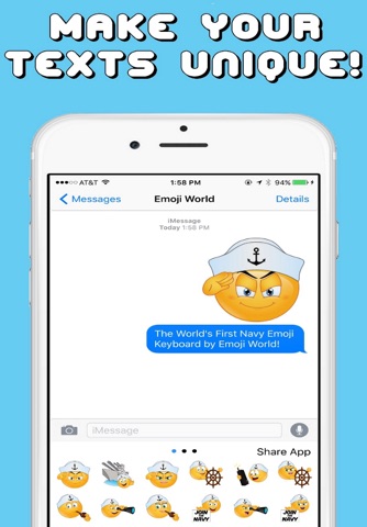 Navy Emojis Keyboard Memorial Day Edition by Emoji World screenshot 4
